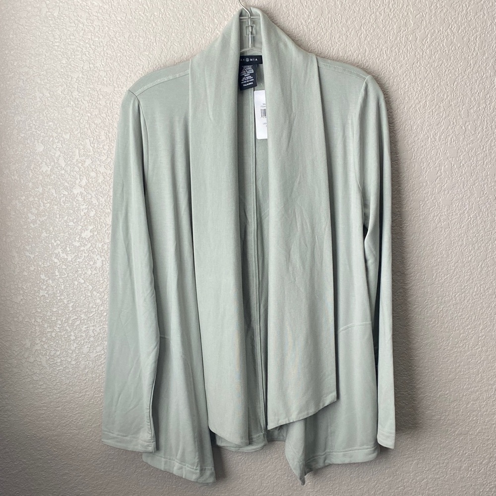 Max & Mia Women's Open Front Drape Cardigan with Pockets, Light Olive